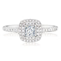 Forevermark 18ct White Gold Princess & Round Cut with 1/2 CARAT tw of Diamonds Ring