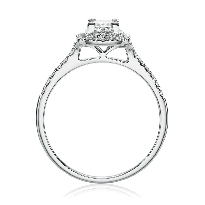 Forevermark 18ct White Gold Princess & Round Cut with 1/2 CARAT tw of Diamonds Ring