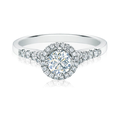 Forevermark 18ct White Gold Round Cut with 0.74 CARAT tw of Diamonds Ring