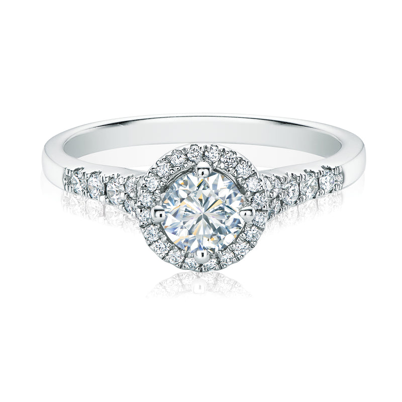 Forevermark 18ct White Gold Round Cut with 0.74 CARAT tw of Diamonds Ring