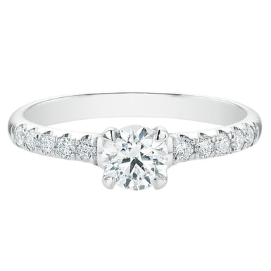 Promise 18ct White Gold Round Brilliant Cut with 0.70 CARAT tw Certified Diamond Ring