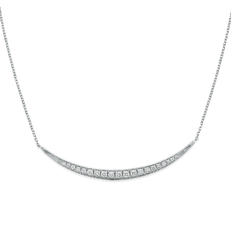 9ct White Gold Round Brilliant Cut with 1/4 CARAT tw of Diamonds Necklace