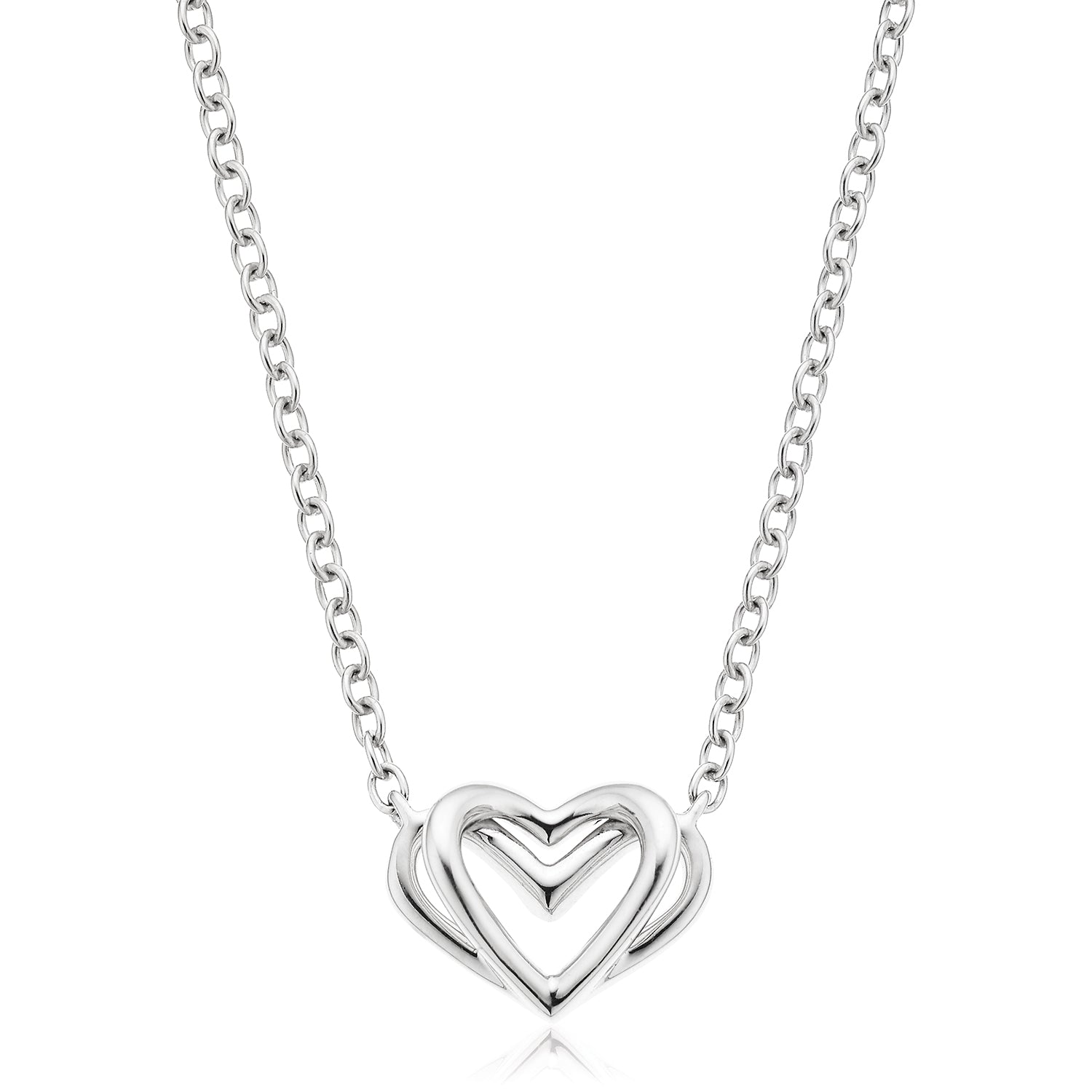 Vera Wang Love Sterling Silver Heart Necklace