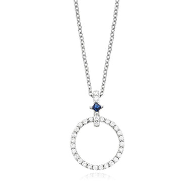 Vera Wang Love Sterling Silver Round Brilliant Cut with 1/4 CARAT tw of Diamonds Necklace