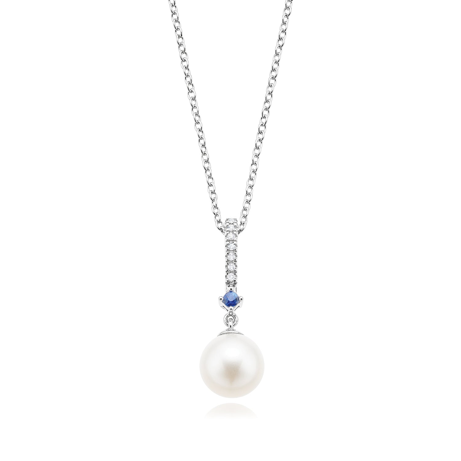 Vera Wang Love Sterling Silver Diamond Set Freshwater Pearl