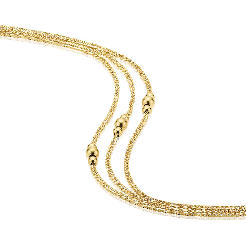 9ct Yellow Gold 19cm Layered Bracelet