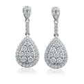 18ct White Gold Round Brilliant Cut with 1 CARAT tw of Diamonds Earrings