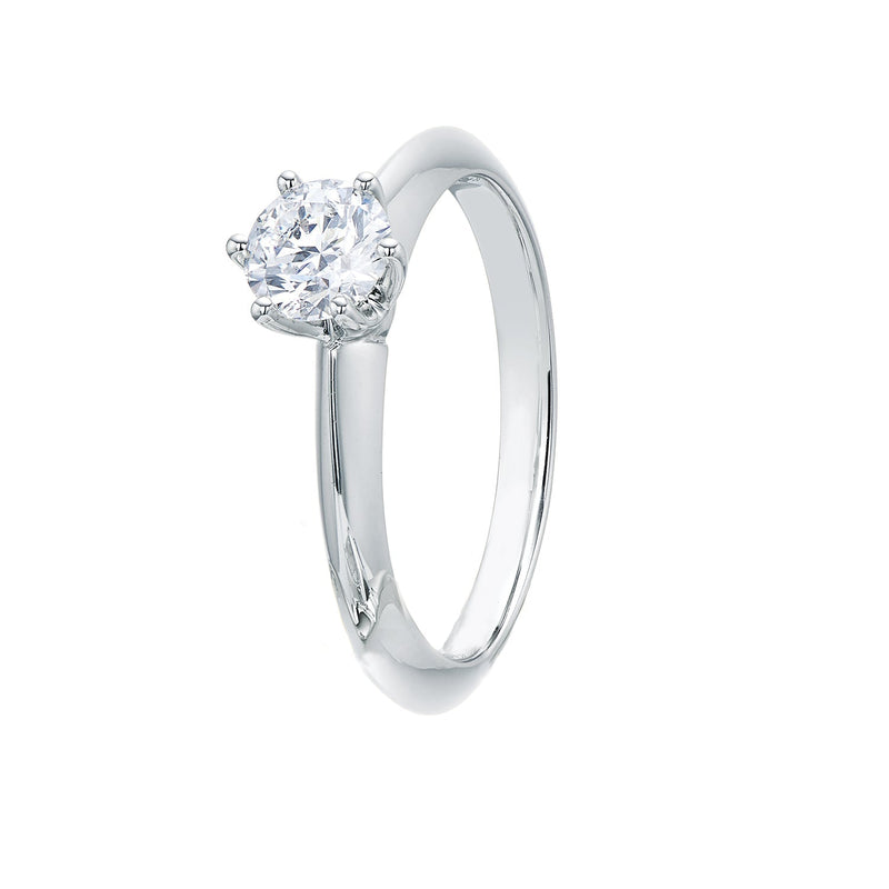 Promise 18ct White Gold Round Brilliant Cut with 1/2 CARAT of Certified Diamonds Ring