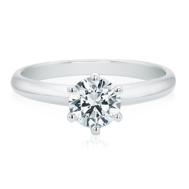 Promise 18ct White Gold Round Brilliant Cut with 0.70 Carat of Certified Diamonds Ring