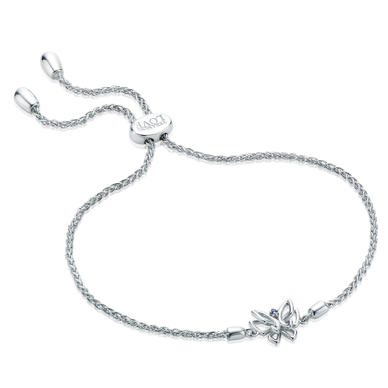 Vera Wang Love Sterling Silver Butterfly Bolo Bracelet