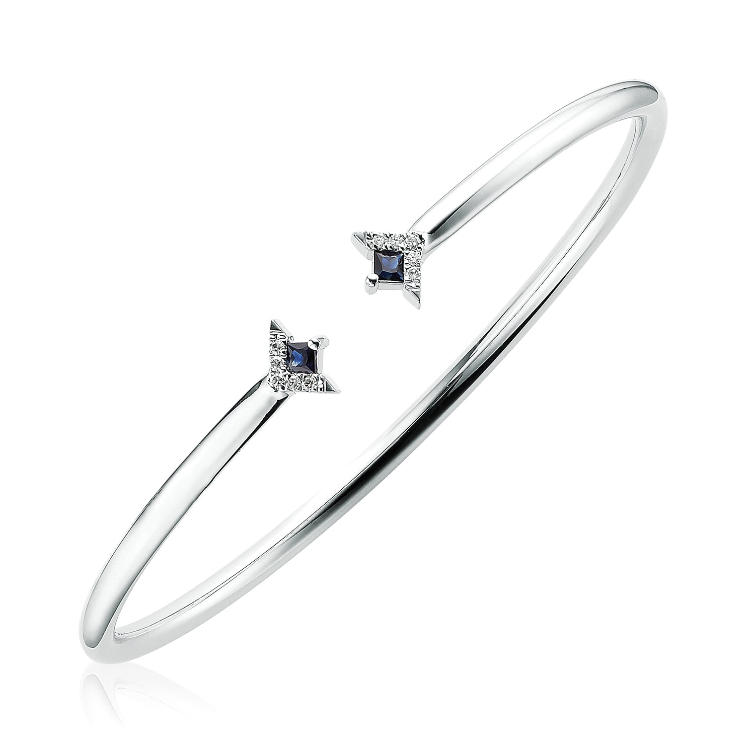 Vera Wang Love Sterling Silver Princess Cut Sapphire with