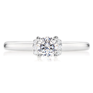Vera Wang Love 18ct White Gold Round Brilliant Cut with 0.55 CARAT tw of Diamonds Ring