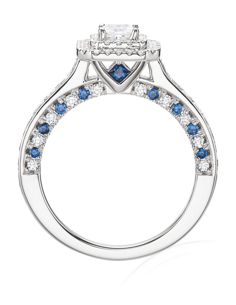 Vera Wang Love 18ct White Gold Princess Cut with 0.95 Carat tw of Diamonds Ring