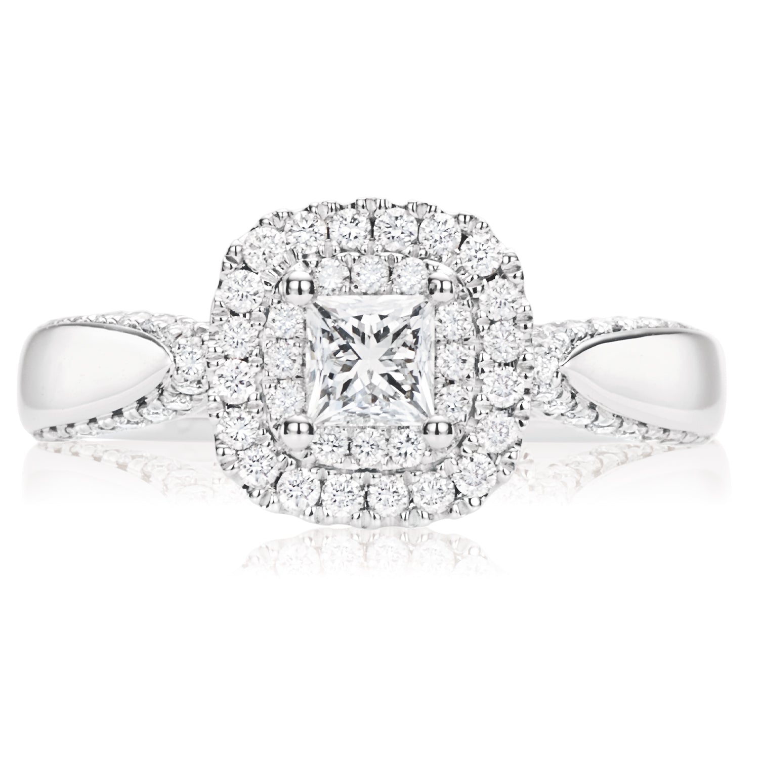 Vera Wang Love 18ct White Gold Princess Cut with 0.80 Carat tw of Diamonds Ring