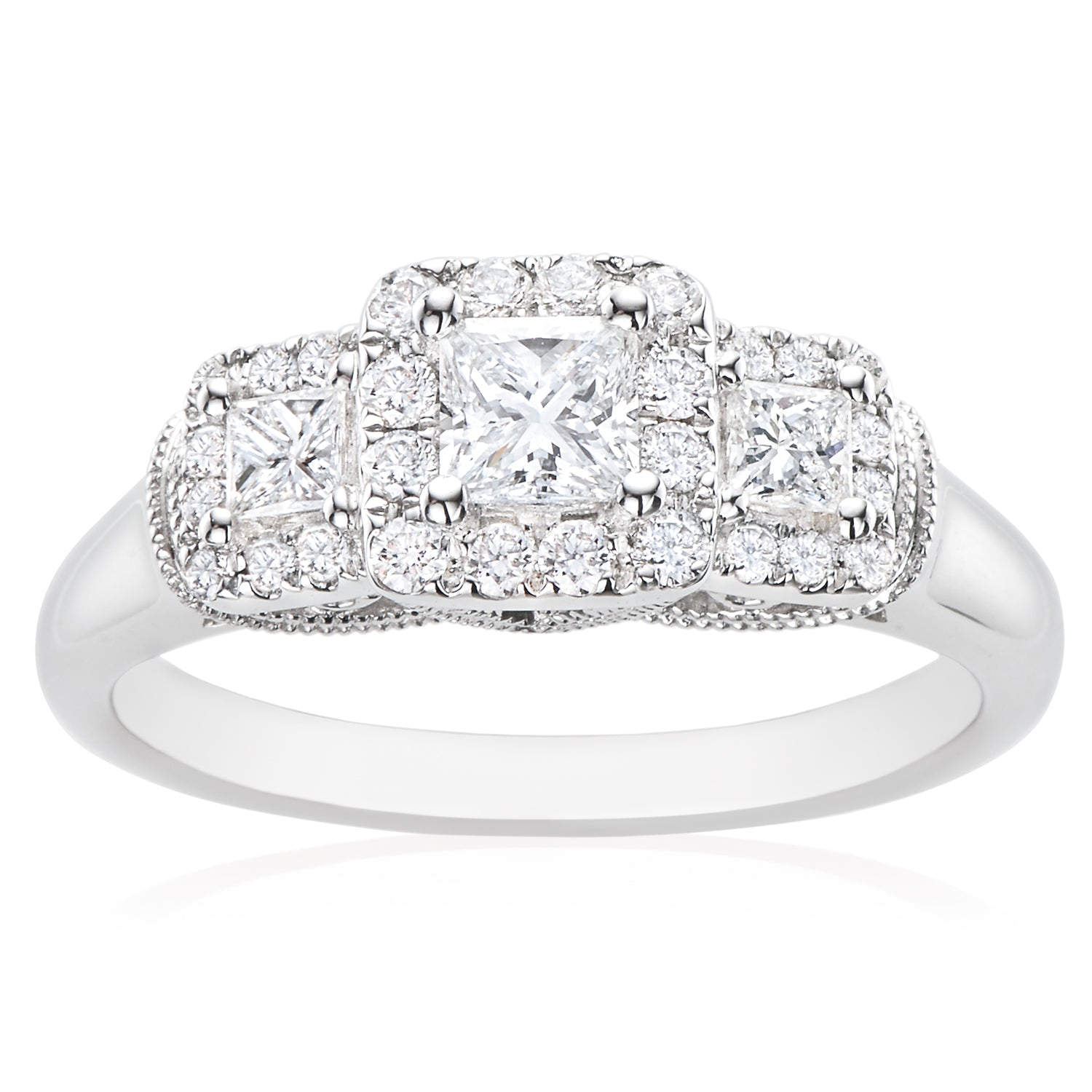 Vera Wang Love 18ct White Gold Princess Round Cut with 3/4 Carat
