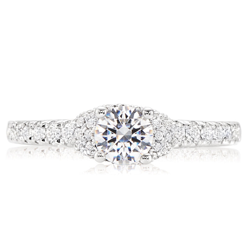 Vera Wang Love 18ct White Gold Round Brilliant Cut with 1 Carat tw of Diamonds Ring