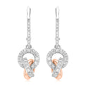 10ct Two Tone Gold Round Brilliant Cut 0.60 CARAT tw of Diamonds Earrings