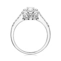 Halo 18ct White Gold Oval & Round Brilliant Cut with 1 CARAT tw of Diamonds Ring