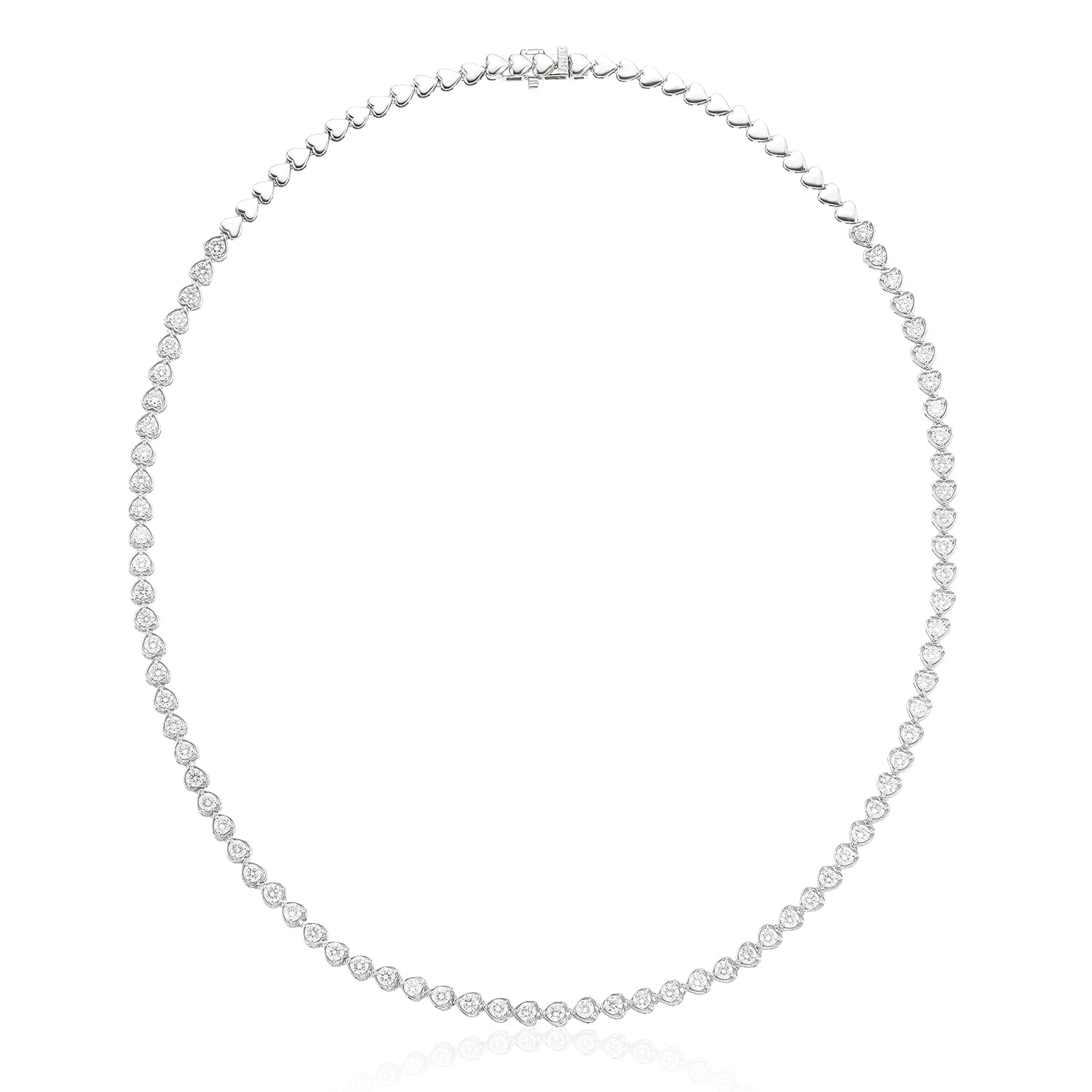 Heirloom 18ct White Gold Round Brilliant Cut 6 3/4 CARAT tw of Diamonds Necklace