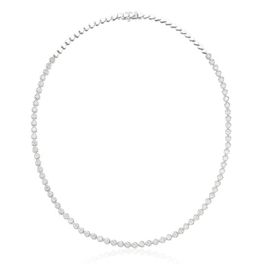 Heirloom 18ct White Gold Round Brilliant Cut 6 3/4 CARAT tw of Diamonds Necklace