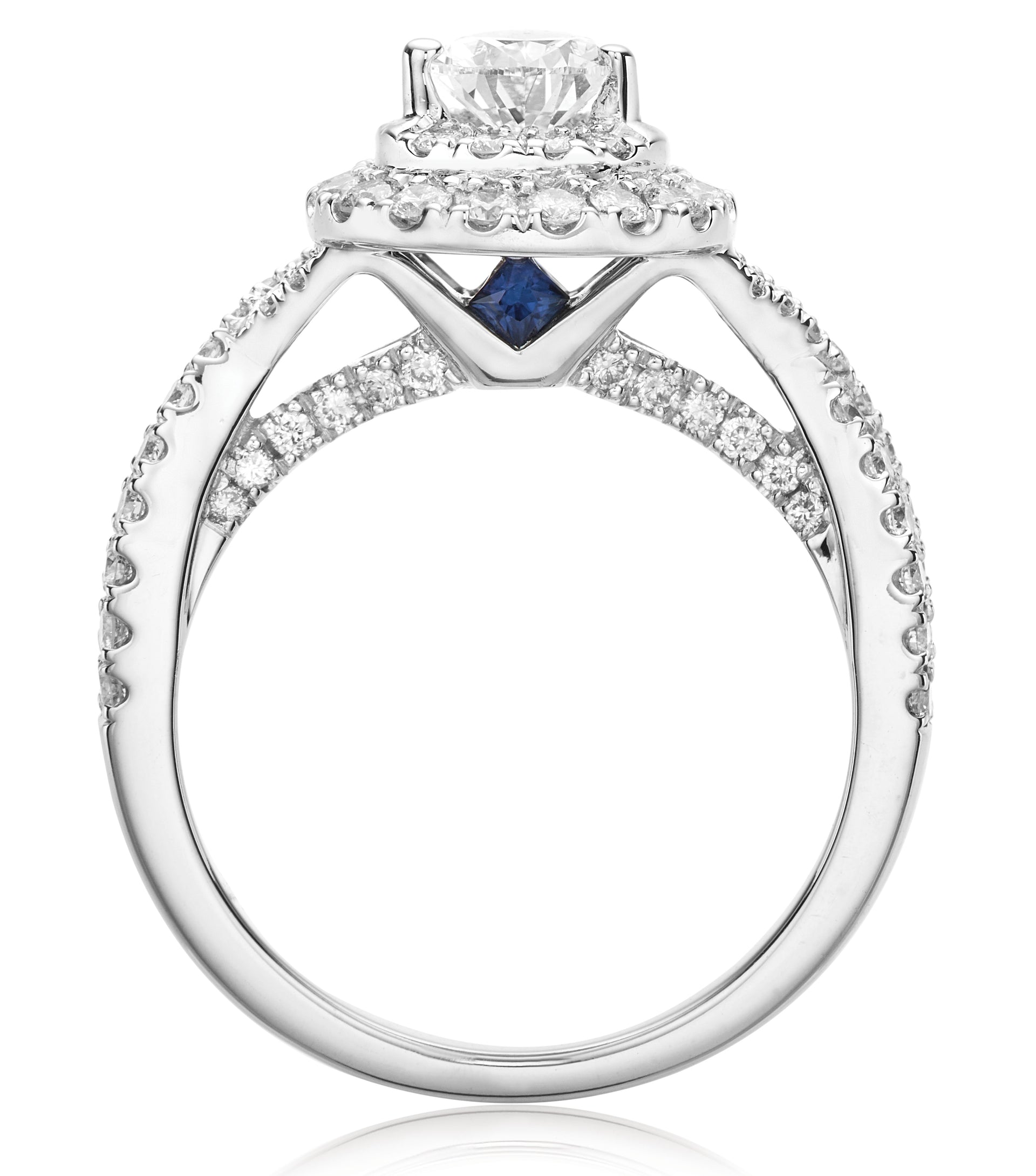Vera Wang Love 18ct White Gold Pear & Round Brilliant cut 1.60 Carat tw of Diamonds Ring