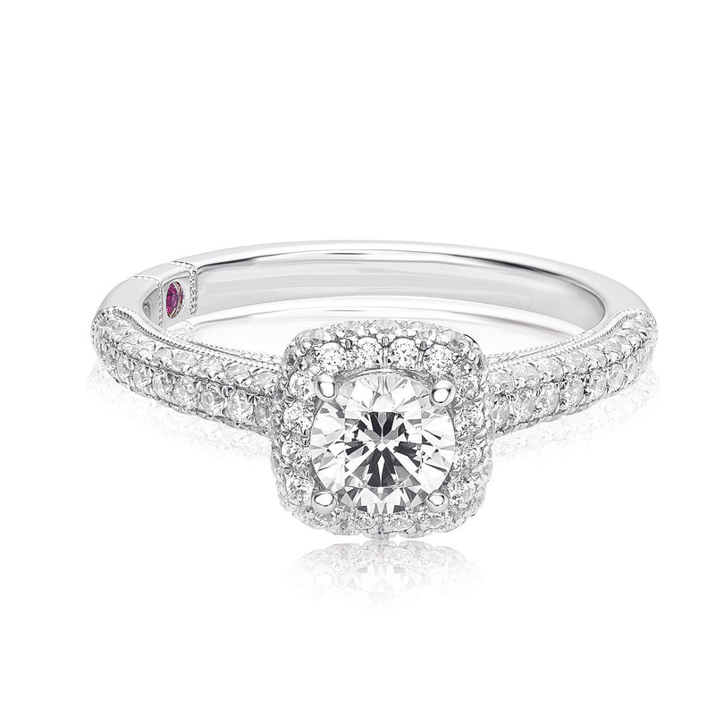 Royale Platinum Round Brilliant Cut 1 CARAT tw of Diamonds Ring
