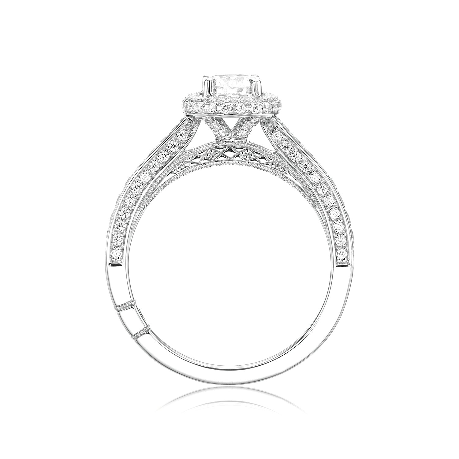 Royale Platinum Round Brilliant Cut 1 CARAT tw of Diamonds Ring