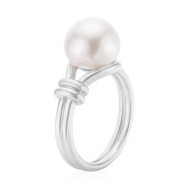 Perla by Autore  Sterling Silver 10mm White South Sea Pearl Ring