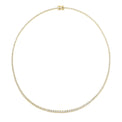 10ct Yellow Gold 4 CTW Round Diamond Tennis Necklace