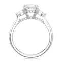18ct White Gold Asscher, Princess & Round Brilliant Cut 1.72 ctw Diamond Ring