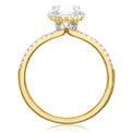 18ct Yellow Gold Asscher & Round Brilliant Cut 1.25 ctw Diamond Ring