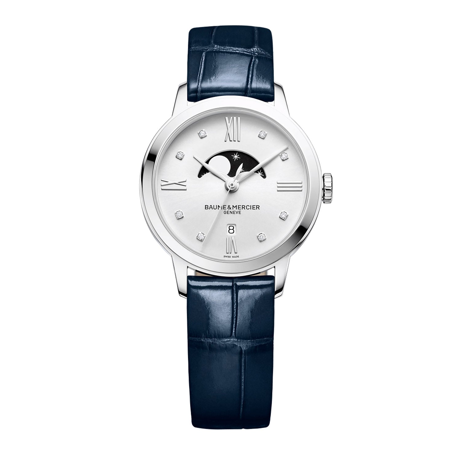 Baume Mercier Classima Quartz Moon Phase Diamond Set Women s