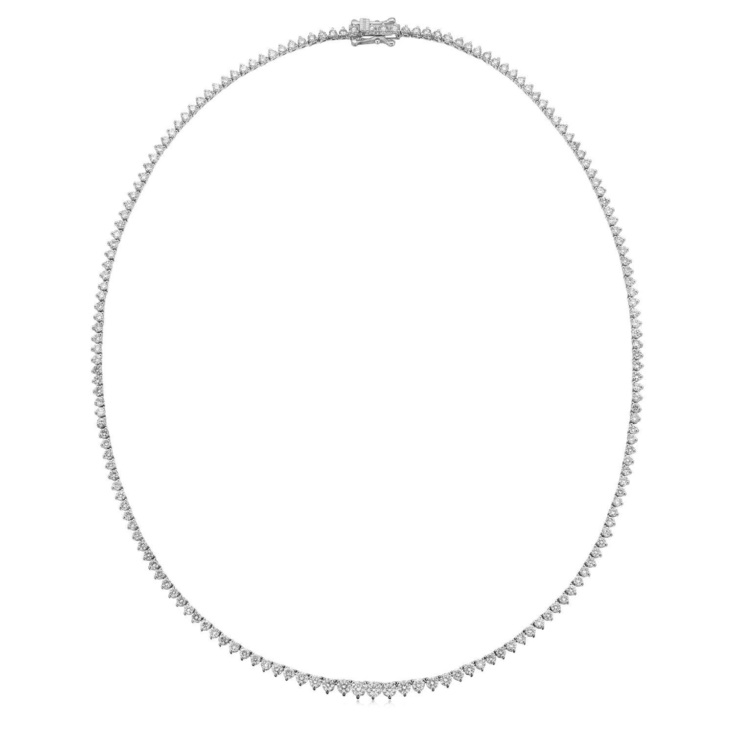 White gold deals diamond cut necklace