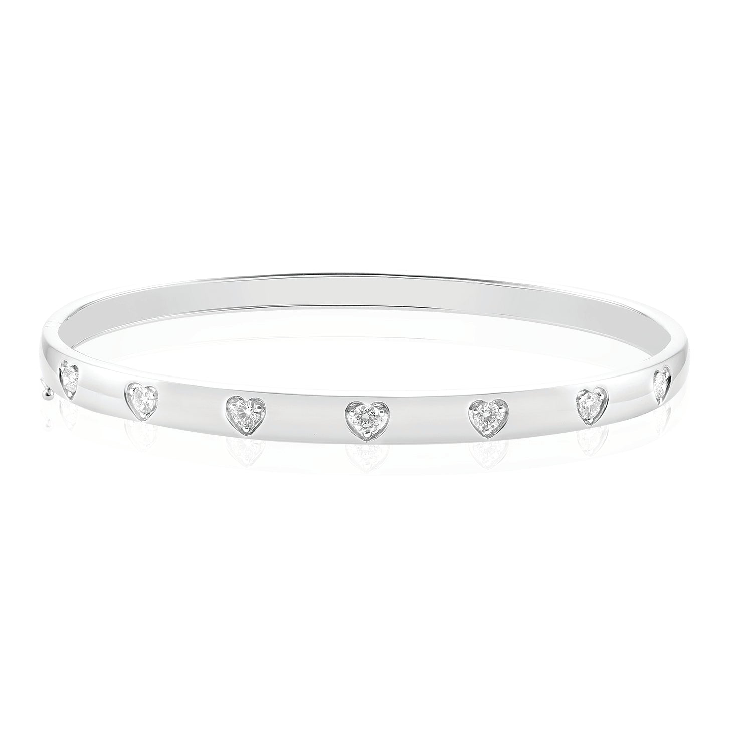 9 carat deals white gold bangles