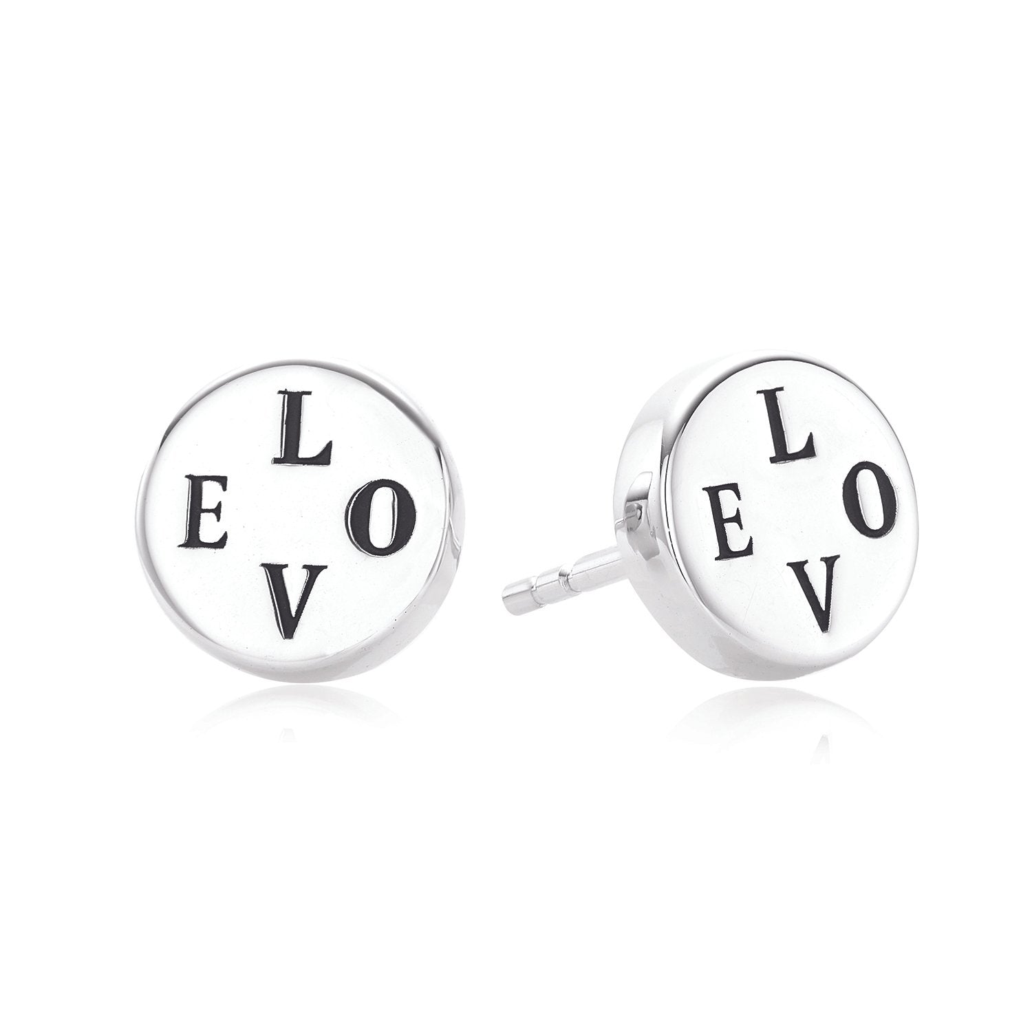 Vera Wang Sterling Silver Circle Earrings