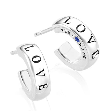 Vera Wang Love Sterling Silver Half Hoop Earrings
