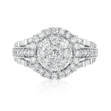 9ct White Gold Round Brilliant Cut 1.25 CARAT tw of Diamonds Ring