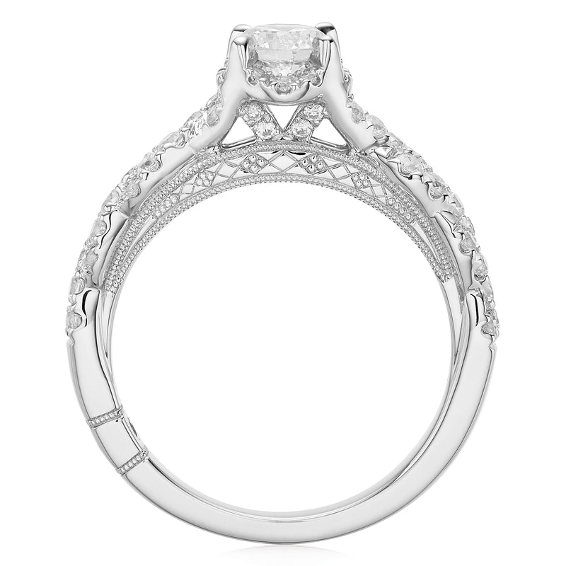 Royale Platinum Round Brilliant Cut 1 CARAT tw of Diamonds Ring