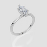 18ct White Gold Marquise Cut 0.80 Carat tw of Lab-Grown Diamond Ring