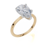 18ct Yellow Gold Pear Cut 3.00 Carat of Lab-Grown Diamond Ring