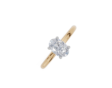 18ct Yellow Gold Oval Cut 0.75 Carat of  Diamond Ring