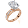 18ct Rose Gold Oval Cut 4.46 Carat tw of Lab-Grown Diamond Ring
