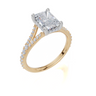18ct Yellow Gold Radiant Cut 1.90 Carat tw of Lab-Grown Diamond Ring