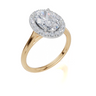 18ct Yellow Gold Oval Cut 2.34 Carat tw of Lab-Grown Diamond Ring