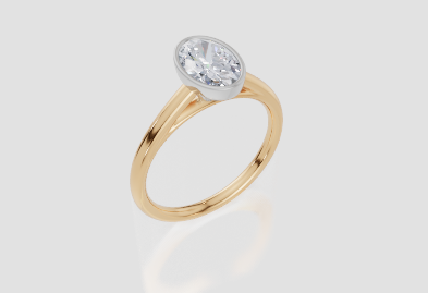 18ct Yellow Gold Oval Cut 1.00 Carat of  Diamond Ring