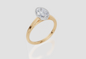 18ct Yellow Gold Oval Cut 1.00 Carat of  Diamond Ring
