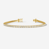 14CT Yellow Gold Round Cut 3.10 Carat tw of Lab Grown Diamonds Tennis Bracelet