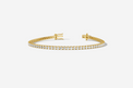 14CT Yellow Gold Round Cut 3.10 Carat tw of Lab Grown Diamonds Tennis Bracelet