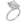 18ct White Gold Radiant Cut 4.42 Carat tw of Lab-Grown Diamond Ring