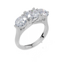 18ct White Gold Round Cut 2.50 Carat tw of Lab-Grown Diamond Ring